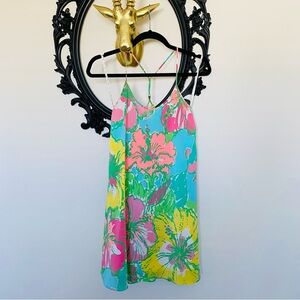 Lilly Pulitzer Hibiscus Print Mini Strappy Dress